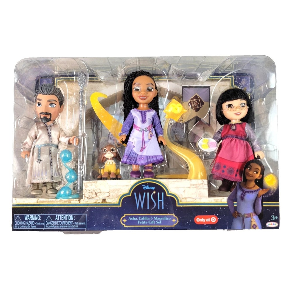 Disney Wish 6'' Asha, Dahlia & Magnifico Petite Doll Gift Set *NEW*